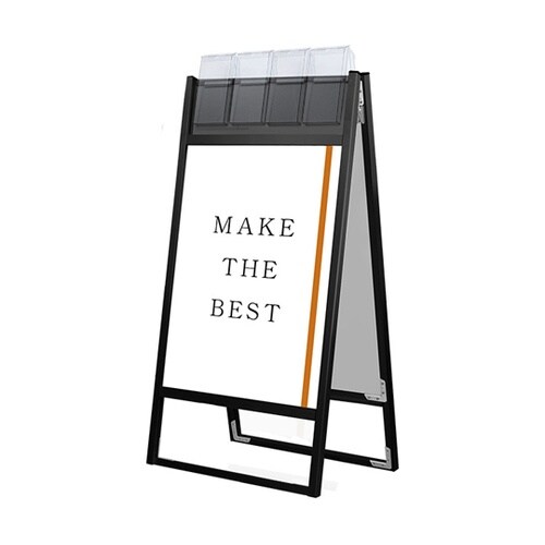 ブラックフラットオープンスタンド看板 パ