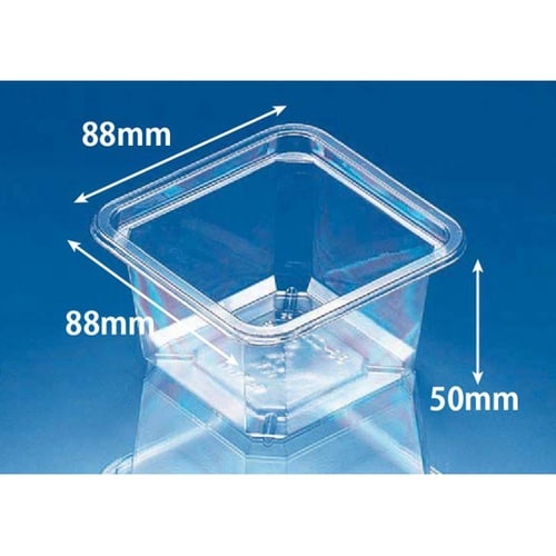透明カップ バイオ 88角 225 BS