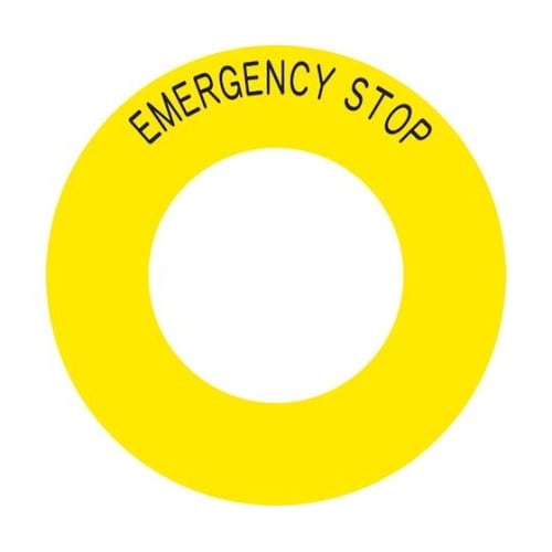ボタンラベルEMERGENCY STOP