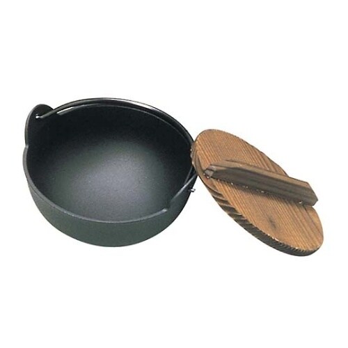 五進 アルミ 田舎鍋(黒塗り)13cm(