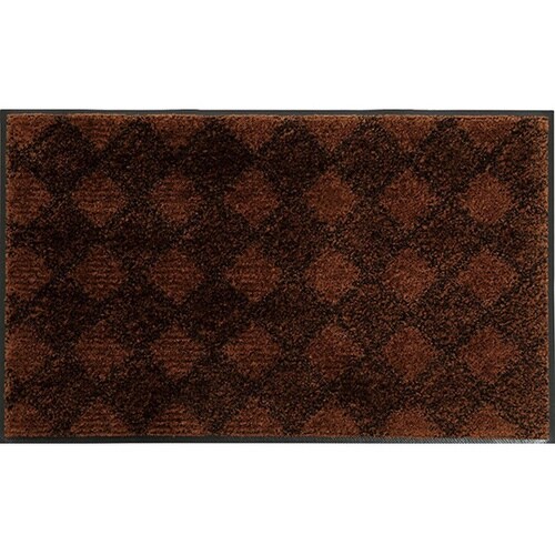 泥落し玄関マット 75×90cm茶