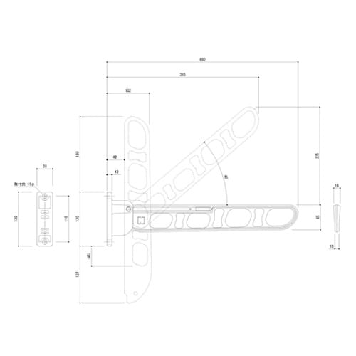 SK−46TMS−SCバルコニー物干金物