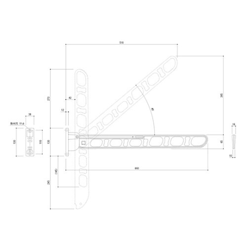 SK−66TMS−BCバルコニー物干金物