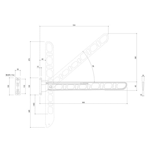 SK−66TMS−SCバルコニー物干金物