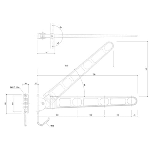 SK−700B−BC バルコニー物干金物