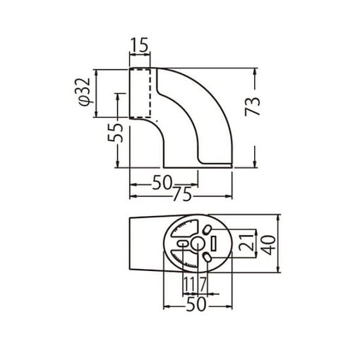 BR−177ブラケットエンド32径AG