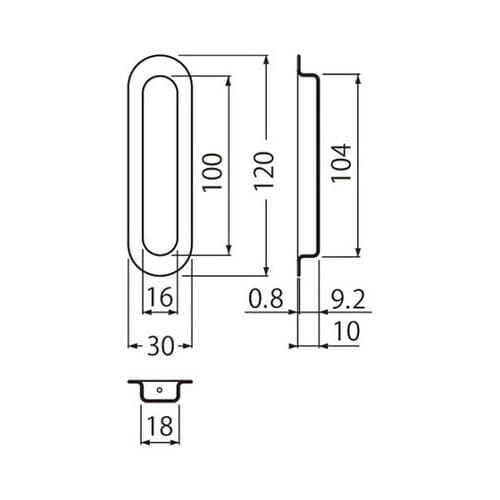MB−1アクティ長戸引手120クローム