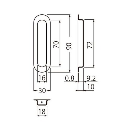 MB−1 アクティ長戸引手90ミリ純金