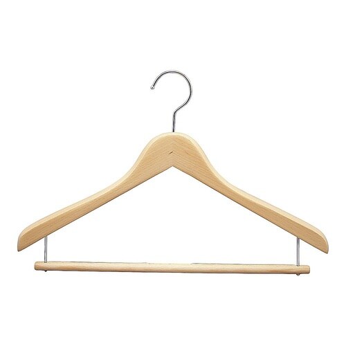 VHV3201木製ハンガーWバー クリア