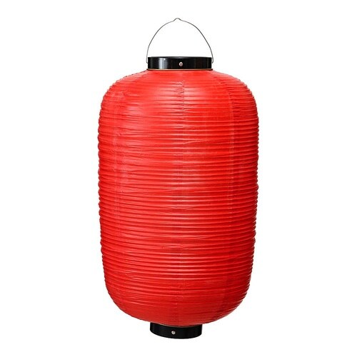 b75 ビニール提灯長型 12号 赤ベタ
