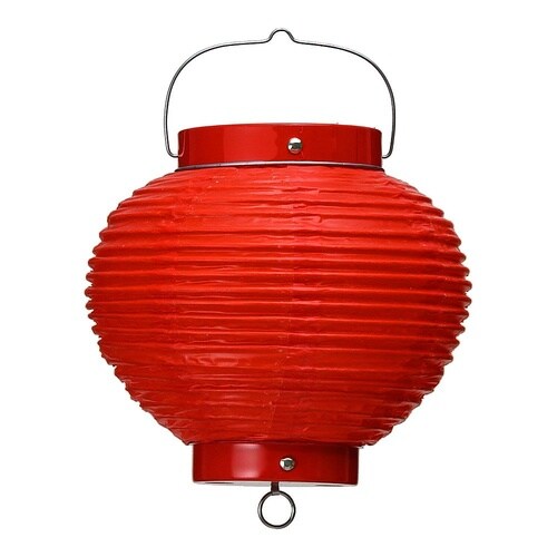 b62 ビニール提灯丸型 6号 赤ベタ