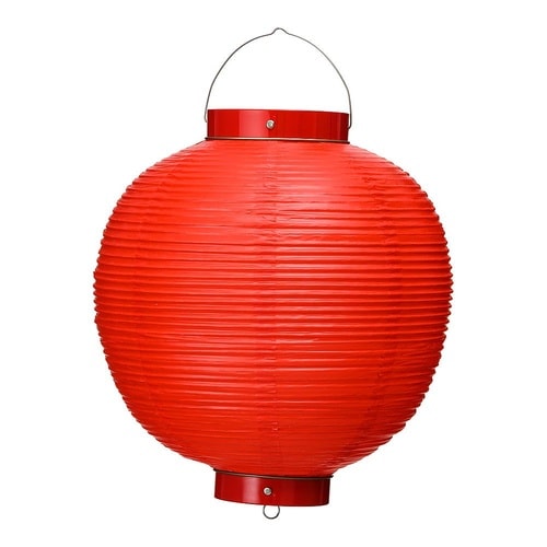 b97 ビニール提灯丸型 13号 赤ベタ