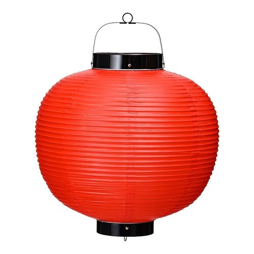 b107 ビニール提灯丸型 15号赤ベタ