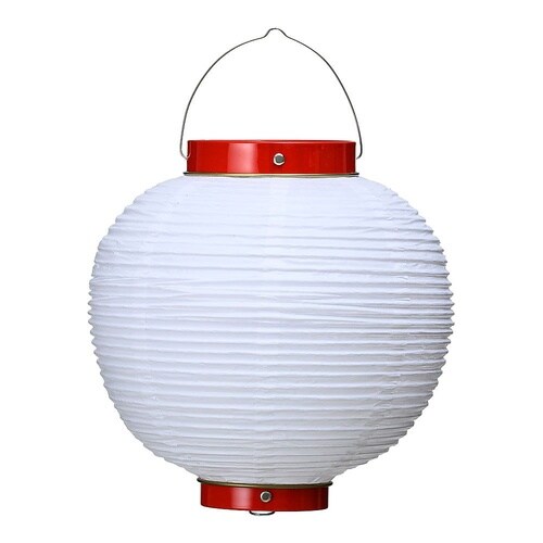 b48 ビニール提灯丸型 9号 白ベタ