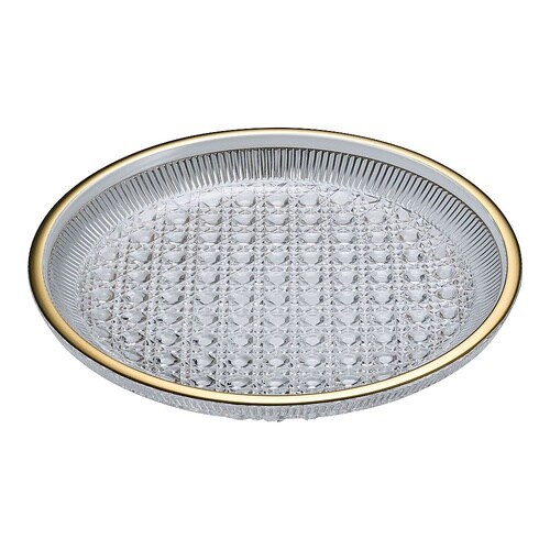 RMJH601 籠目 丸皿 天金