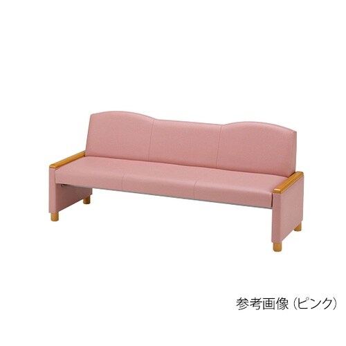 ロビーチェア 3人用 背付き ピンク M
