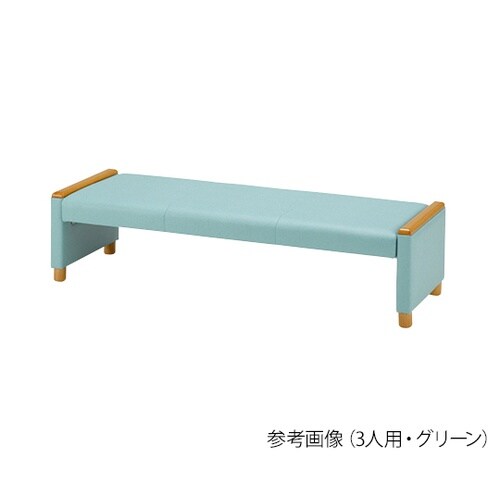 ロビーチェア 3人用 背無し ピンク M