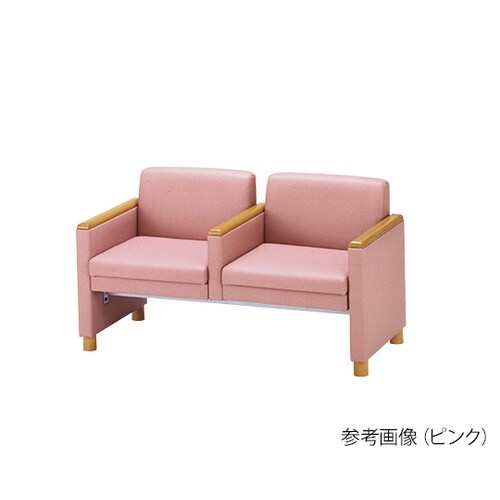 ロビーチェア 全肘付き 2人用 背付き