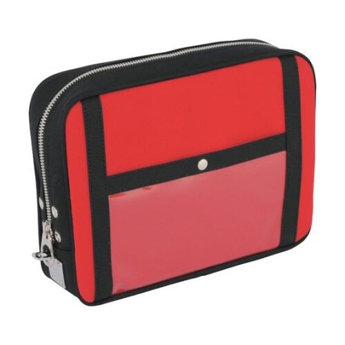 PLU02 ポーチ 馬蹄錠金具付 赤