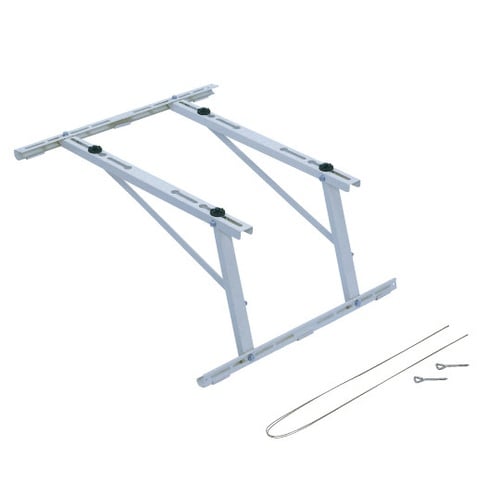 ルームエアコン据付部材 傾斜屋根直角置き