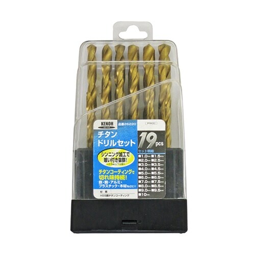 19PC チタンドリルセット