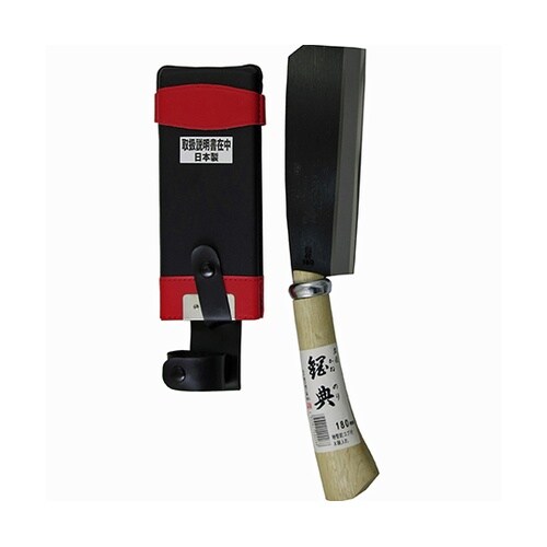 C−61 鋼付地型鉈 コブ付 木鞘