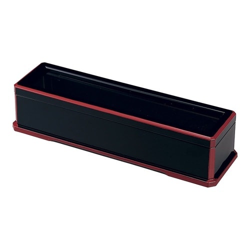 ABSコンパクト箸箱 黒渕朱