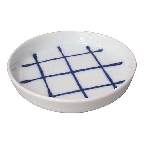 そば薬味皿 ルリ格子 QYK6901