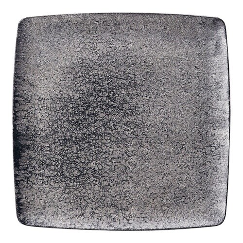 崇雪 正角皿 シルバー 21.5cm