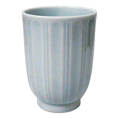 21407−27 青白磁彫寿司湯呑