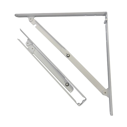 折りたたみ式棚受金具 白 406mm 2