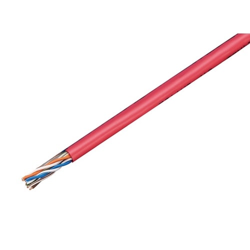 Cat5e LANケーブル 赤色 1巻(