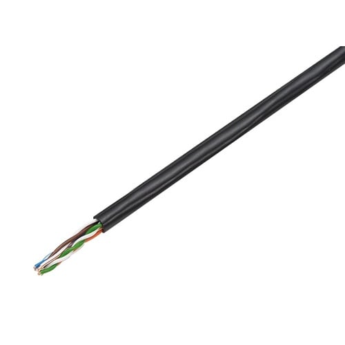 Cat5e LANケーブル 黒色 1巻(