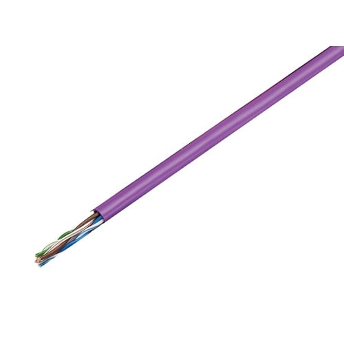 Cat5e LANケーブル 紫色 1巻(