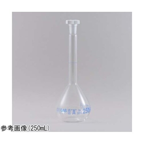 メスフラスコ 白 プラスチック栓付 20