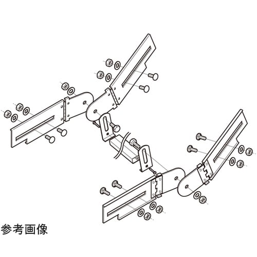子桁付・上下左右自在継ぎ金具 1箱(2組