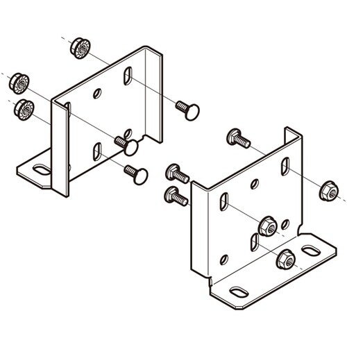 垂直ラック支持金具 1箱(2組入) 12