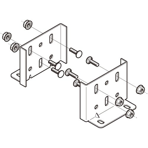 垂直ラック支持金具 1箱(2組入) B1