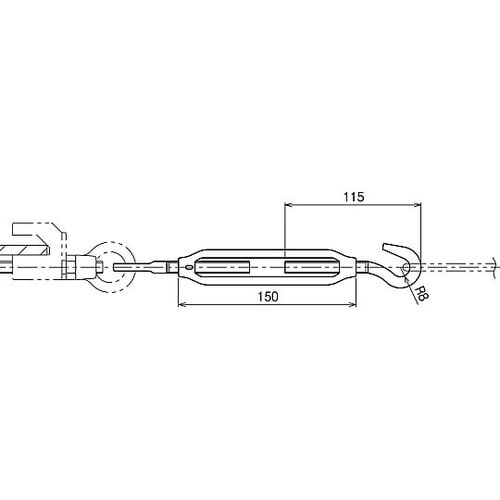 ターンバックル両ハッカー 1箱(10組入