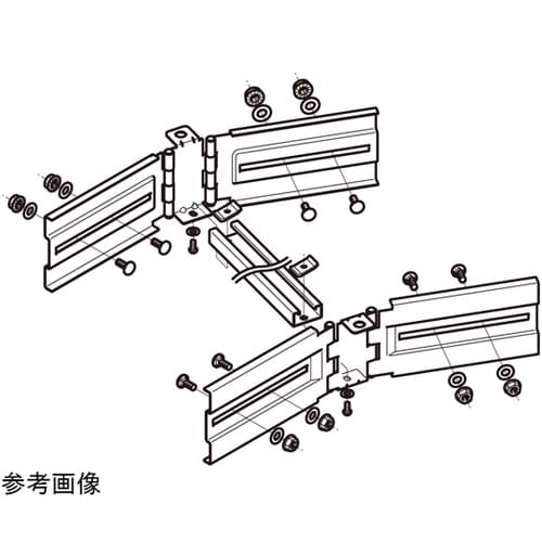 子桁付水平自在継ぎ金具 1対(2個組入)