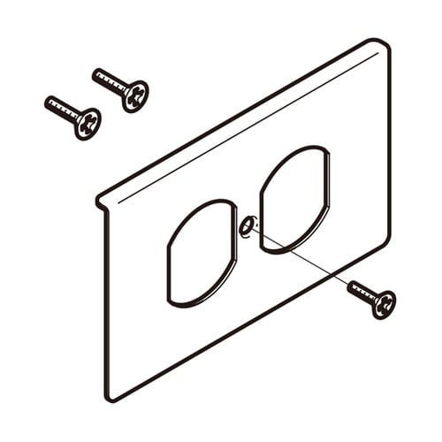 コンセントプレートステンレス 1箱(10