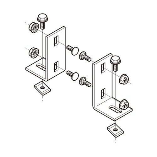 カバー対応垂直支持金具ステン 1箱(2組