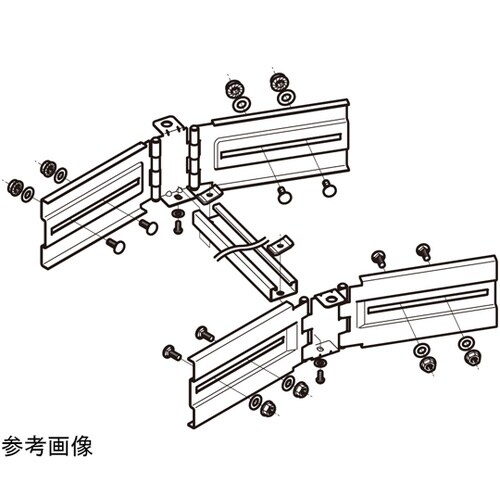 子桁付水平自在継ぎ金具ステン 1箱(2組