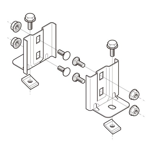 盤取付金具 左右組 1対(2個組入) S