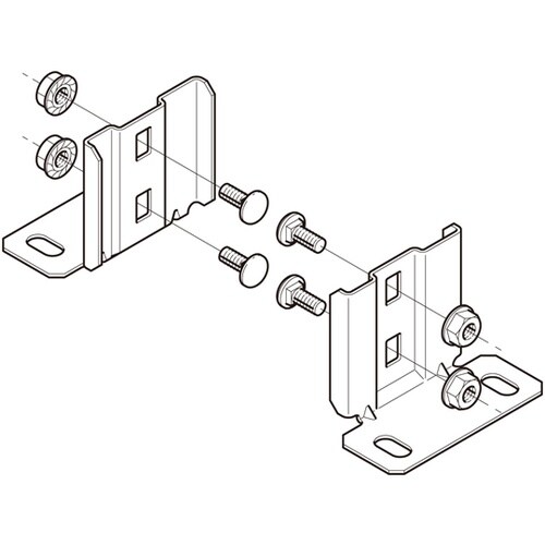 垂直ラック支持金具 左右組 1対(2個組