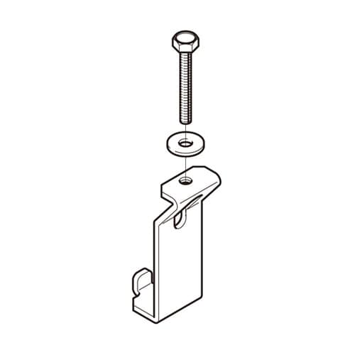 カバー止め金具 溶融亜鉛 1箱(10個入