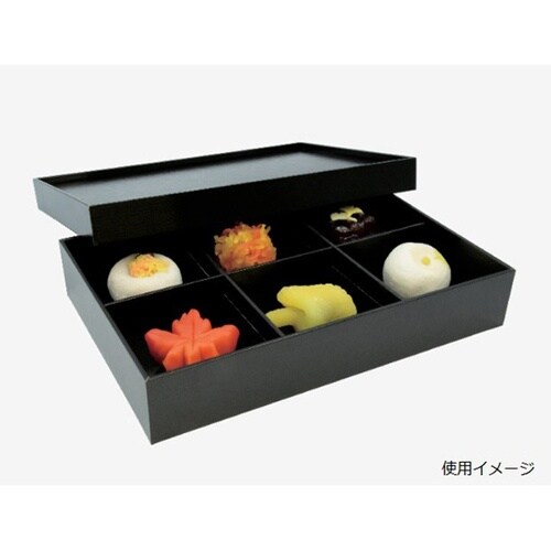 重箱 黒漆 貼箱 260−180 六ツ仕