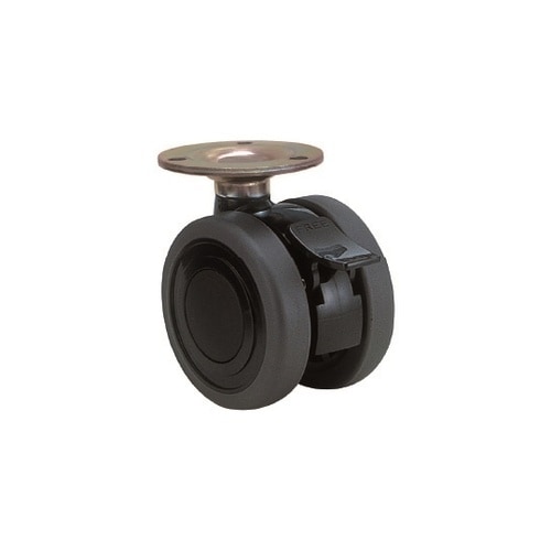 双輪キャスター φ75 自在ストッパー付