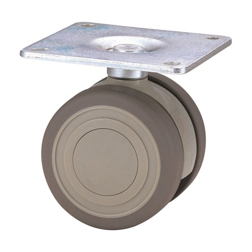 双輪キャスター φ75 固定 プレート式
