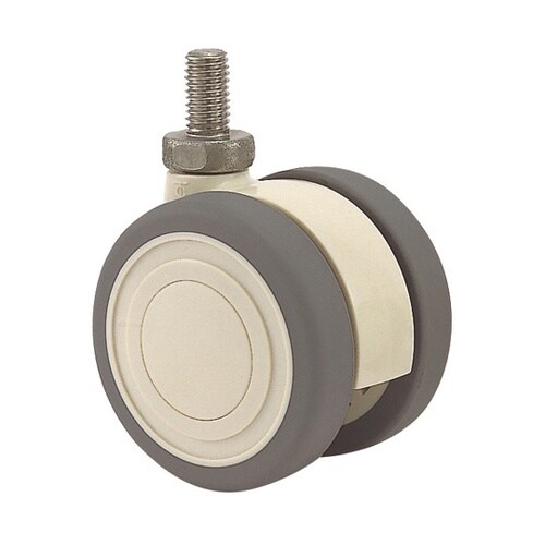 双輪キャスター φ75 自在 ネジ式 ス